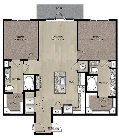 B2GA_Two Bedroom_Paloma Village