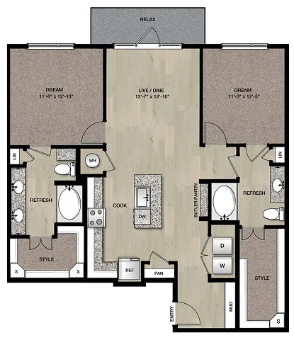 B1A_Two Bedroom_Paloma Village