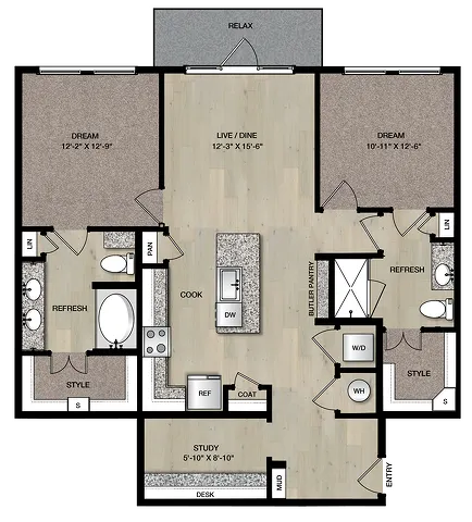 B1B_Two Bedroom_Paloma Village