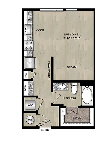 E1_Studio_One Bedroom_Paloma Village