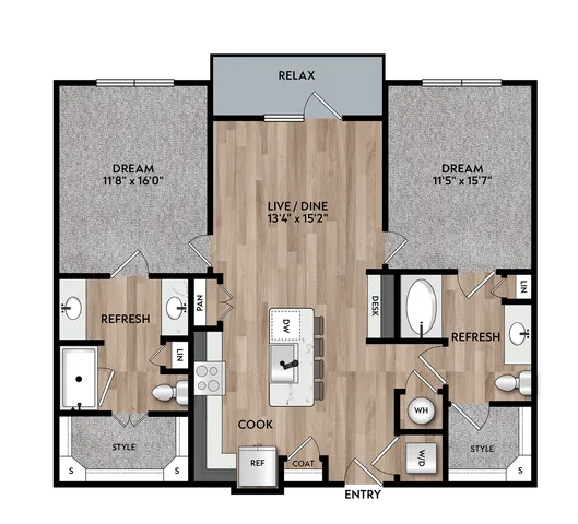 B2.3 Floor Plan | Harvest House