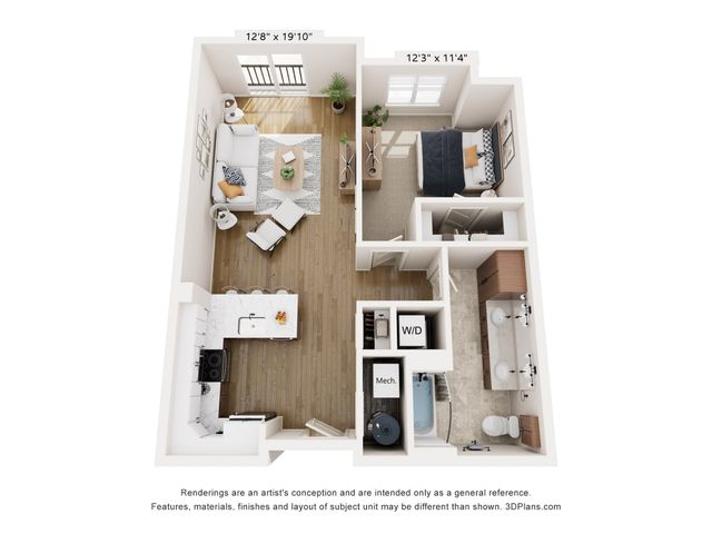 Monadnock Place - One-Bedroom Floorplan