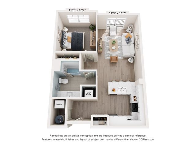 Taylor Pointe - One-Bedroom Floorplan