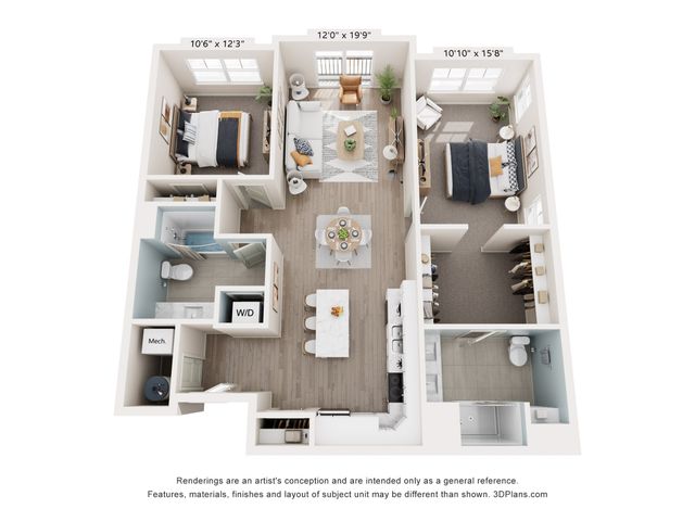 Taylor Pointe - Two-Bedroom Floorplan