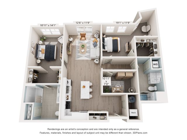 Taylor Pointe - Two-Bedroom Floorplan