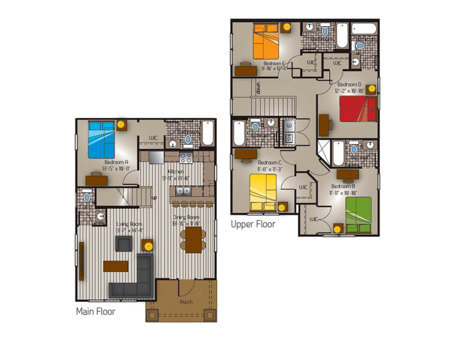 Bandera 5 bedroom floor plan