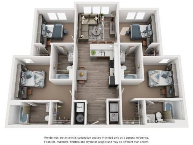 B1: 4 Bed / 4 Bath
