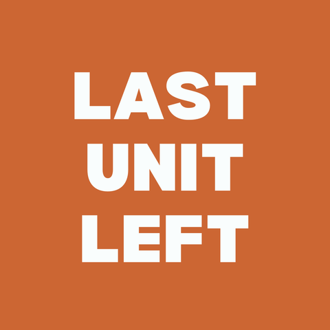 Bold announcement graphic stating \'Last Unit Left\' in large white text on an orange background, emphasizing urgency.