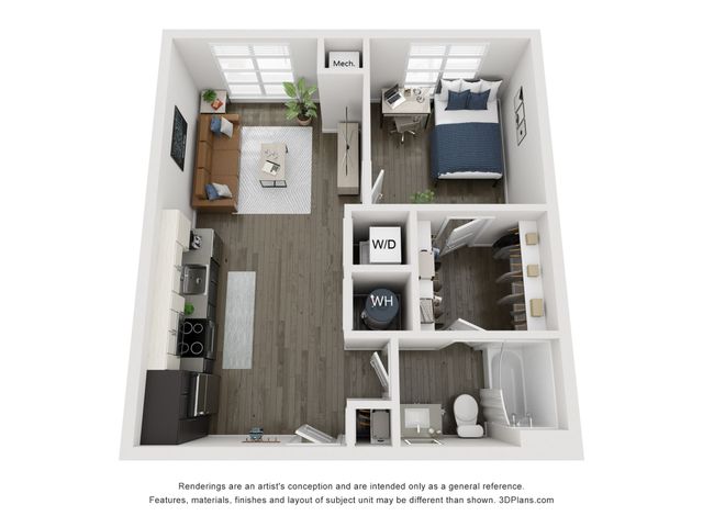 1BR/1BA - A1