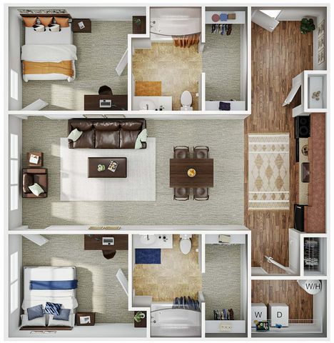 2 Bedroom 2 Bathroom