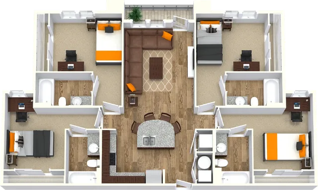4 Bed - 4 Bath