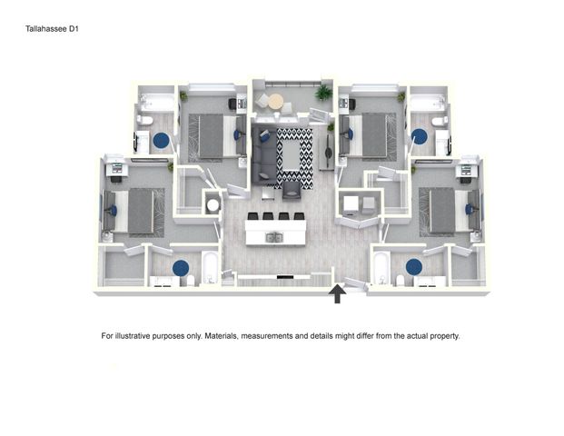 D1: 4 Bed / 4 Bath