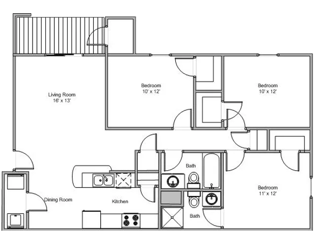 Quail Creek Apartments 3 Bed