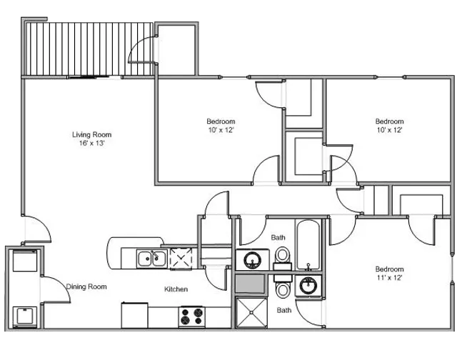 Quail Creek Apartments 3 Bed