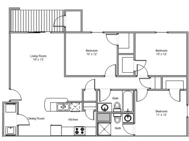 Quail Creek Apartments 3 Bed