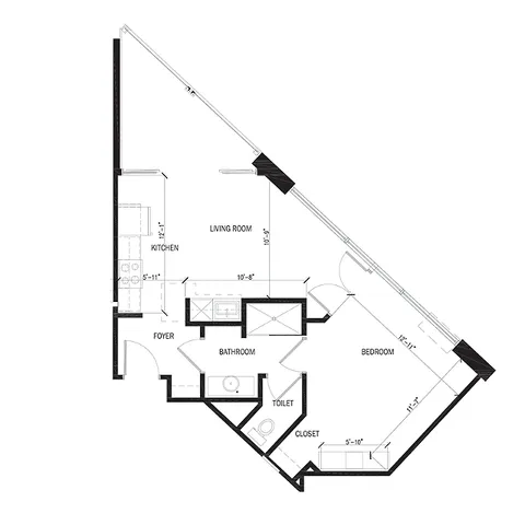 Stadium Lofts - One Bedroom - Style A