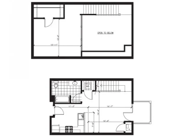 Lofted 1 Bed 1 Bath - G