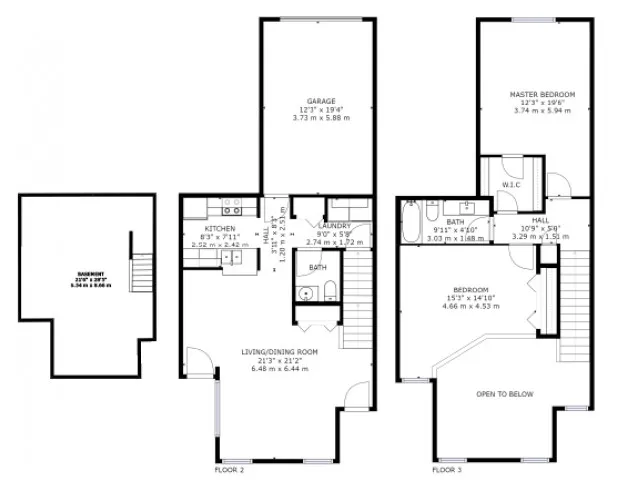 King & Main Lofted 2 Bedroom Townhouse