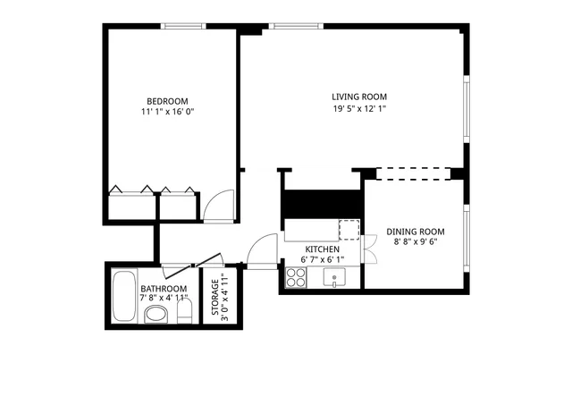 Kennedy Manor 1 Bedroom - Unit 101