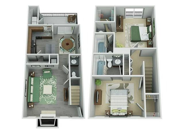 Merlot- Two Bedroom, 1.5 Bath Townhome