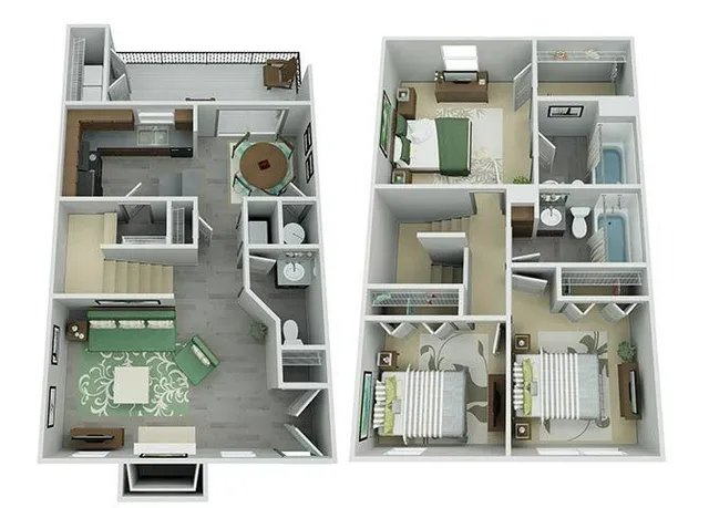 Malbec- Three Bedroom Two Bath Floorplan