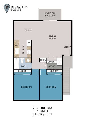 Decatur Point Apartments; 2 Bedroom 1 Bath