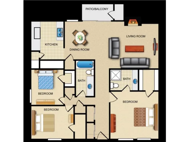 3 Bedroom / 2 Bath