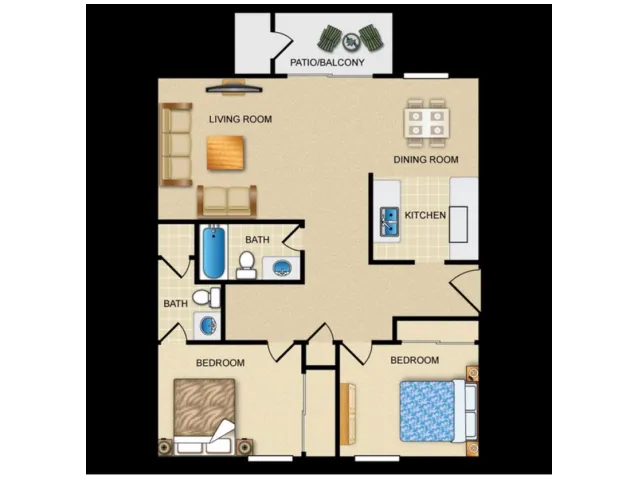2 Bedroom / 2 Bath
