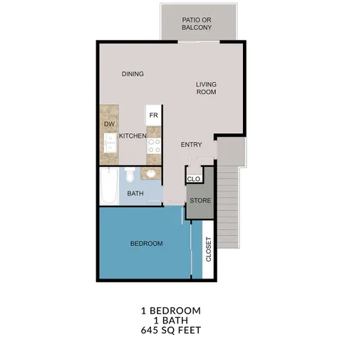 Decatur Point - 1 Bedroom Floorplan