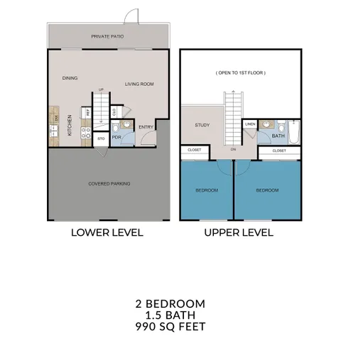 Decatur Point - 2 Bedroom Floorplan
