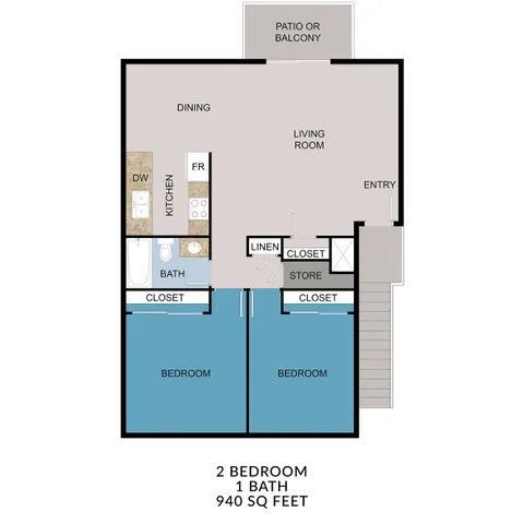 Decatur Point - 2 Bedroom Floorplan