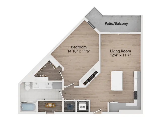 A10 | 1 Bedroom 1 Bath | The Westerly in Millcreek