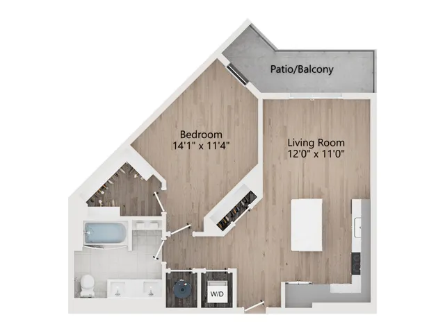 A11 | 1 Bed 1 Bath | 807 sq ft | The Westerly Apartments