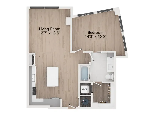 A13 | 1 Bed 1 Bath | 849 sq ft | The Westerly Apartments in Millcreek