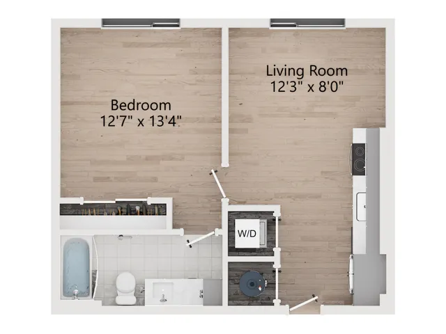 A2 | 1 Bedroom Apartment in Millcreek, UT | 592 sq ft | The Westerly