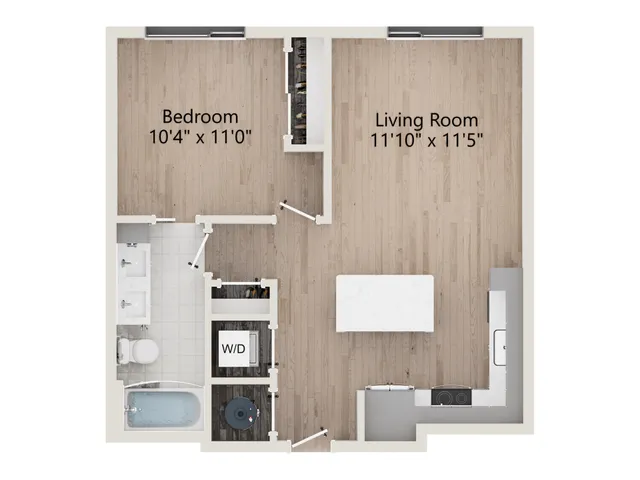 A5 | 1 Bedroom 1 Bath | 672 sq ft | The Westerly Apartments in Millcreek, Utah