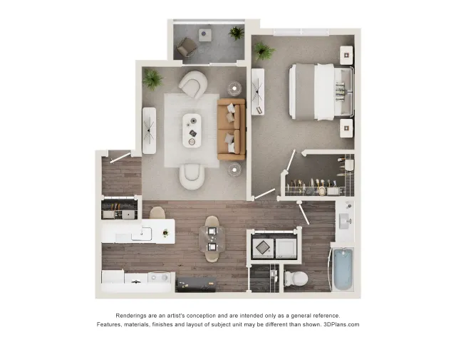 A1 | 1 Bedroom 1 Bath | The Orchards at Cherry Creek Park Apartments in Centennial, CO