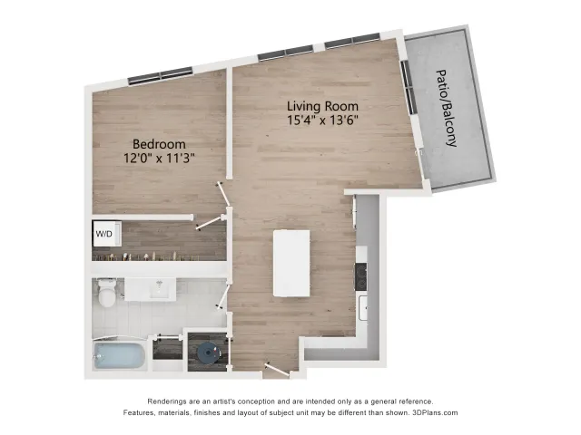 A7 | 1 Bedroom 1 Bath | 784 sq ft | The Westerly Apartments in Salt Lake City