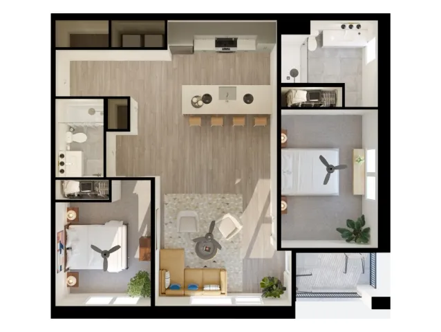 B1 | 2 Bedroom Apartment | 5 Row in Charlottesville, VA