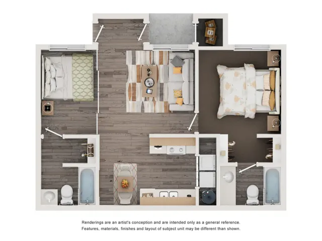 Windsor Floor Plan | 1 Bedroom with Den | 828 Square Feet | Camelot Apartment Homes