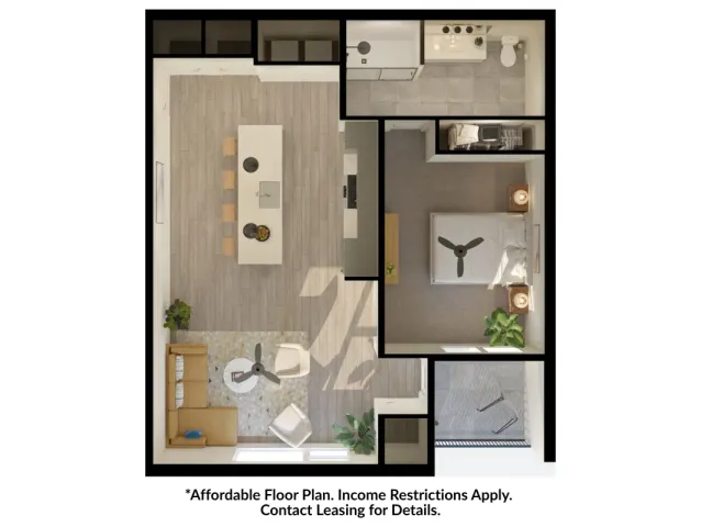A1A Affordable | 1 Bedroom 1 Bath | 5 Row Apartments in Charlottesville