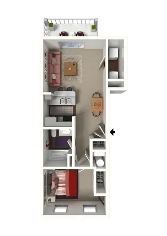 Sacramento | 1 Bed 1 Bath | 650 sq ft | Alkire Glen Apartments in Columbus