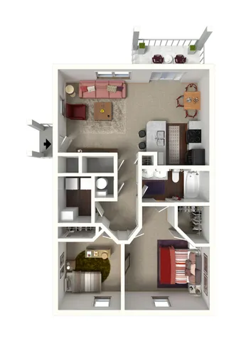 San Francisco | 2 Bed 1 Bath | 934 sq ft | Alkire Glen Apartments in Columbus