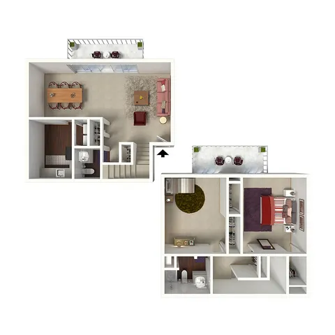 The Pointe Pleasant | 2 Bed 1.5 Bath | 1250 sq ft | Creeks on Kirklevington | Apartments in Lexington