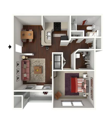 Holly | 1 Bed 1 Bath | 835 sq ft | Apartments Near Conyers | Lake St James