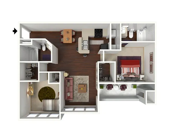 Willow | 2 Bed 2 Bath | 1186 sq ft | Lake St James Apartments in Conyers