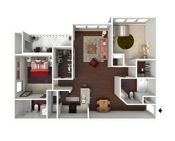 Magnolia | 2 Bed 2 Bath | 1199 sq ft | Apartments Near Conyers | Lake St James