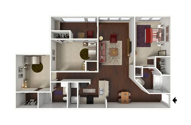 Cottonwood | 3 Bed 2 Bath | 1424 sq ft | Lake St James Apartments in Conyers