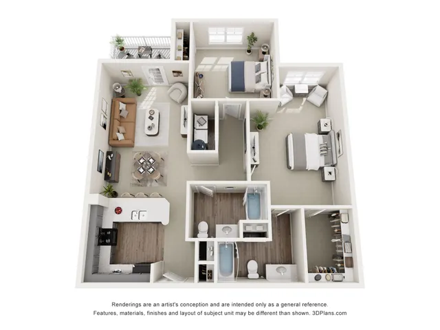 Pinehurst | 2 Bed 2 Bath | 1120 sq ft | Apartments in Winston-Salem