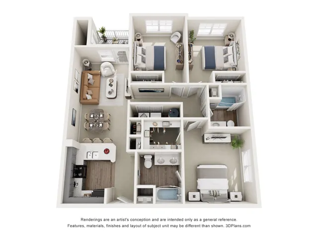 Congressional | 3 Bed 2 Bath | 1300 sq ft | Apartments in Winston-Salem